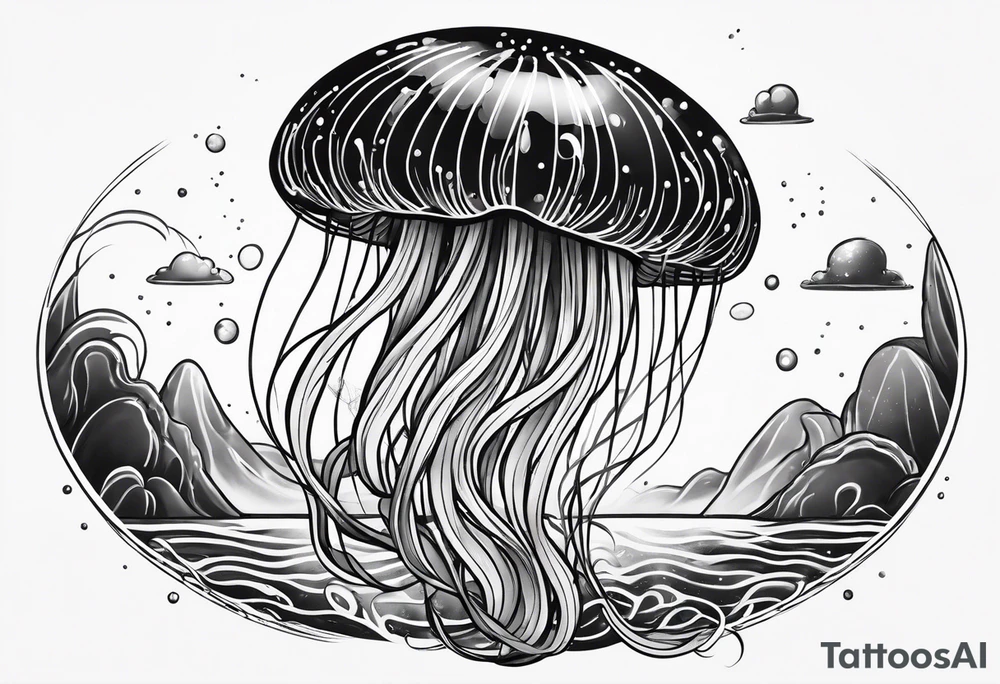 Galaxy jellyfish tattoo idea