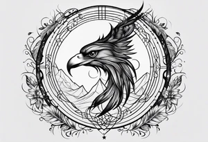 Crescent moon dreamcatcher tattoo idea