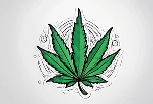 Marijuana tattoo idea