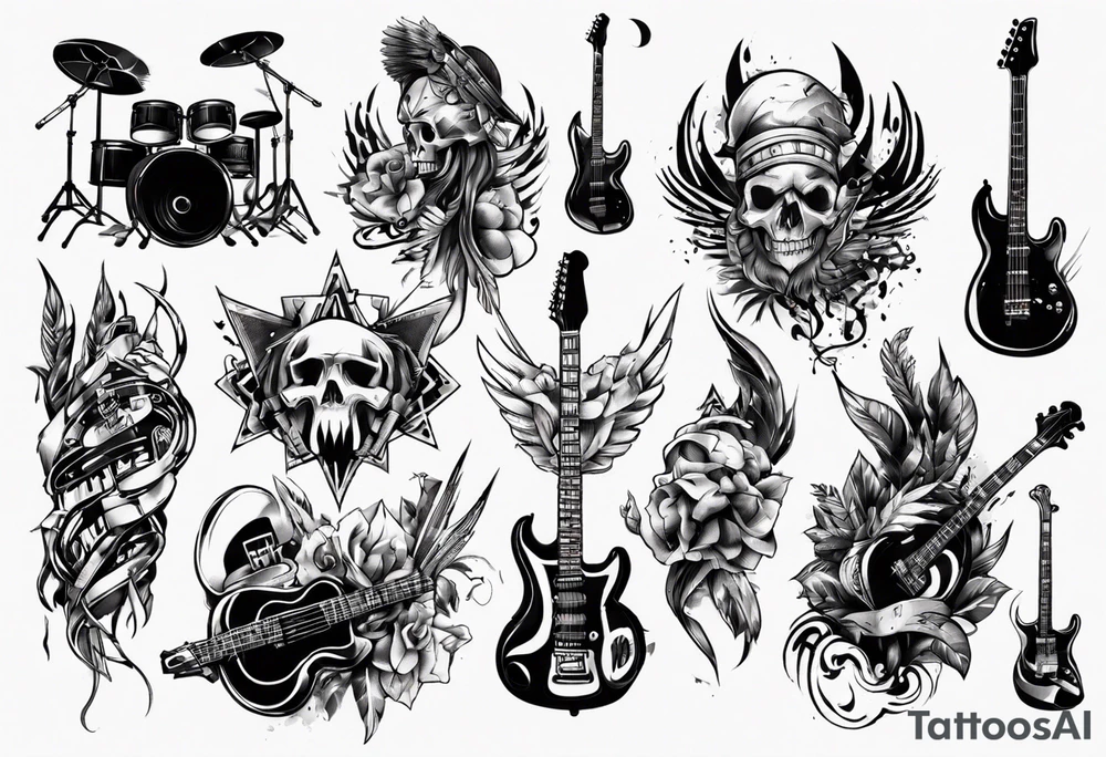 music band tattoo idea