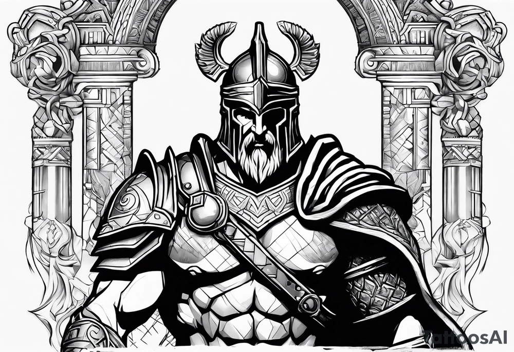 Ares the greek god of war tattoo idea