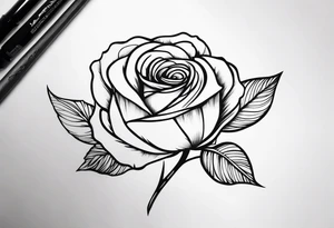 lighting rose tattoo idea