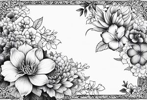 traditional Japanese flowers sleeve tattoo idea