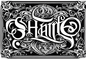 Ambigram that says Shane’s and Brandy tattoo idea