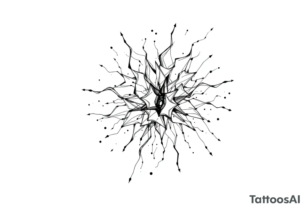 Confusion and pressure in thin lines tattoo idea