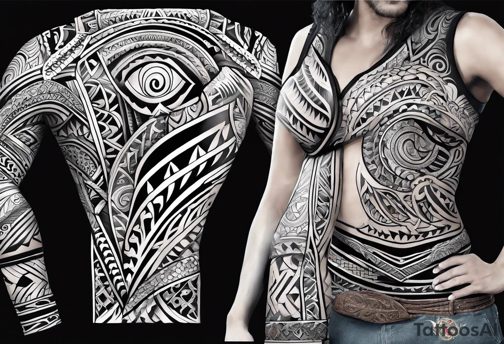 maori tattoo that represents family for shoulder and arm tattoo idea