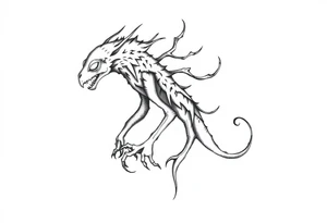 anthropomofic monster tattoo idea