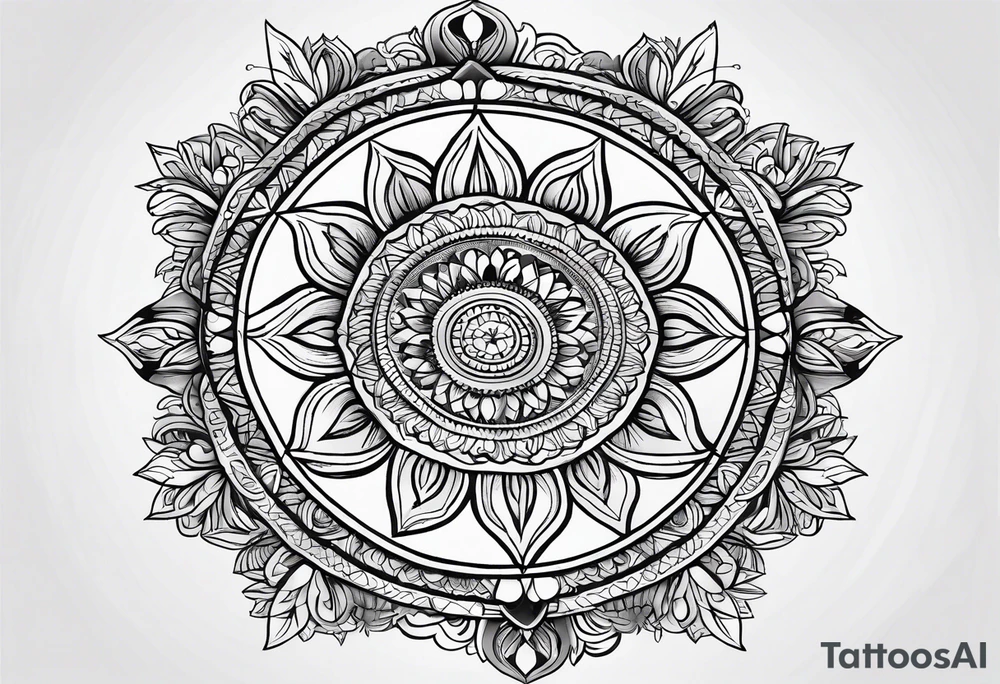 Fineline mandala tattoo idea