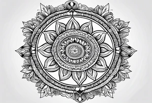 Fineline mandala tattoo idea
