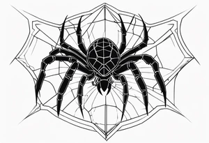 cyberpunk black widow spider tattoo idea