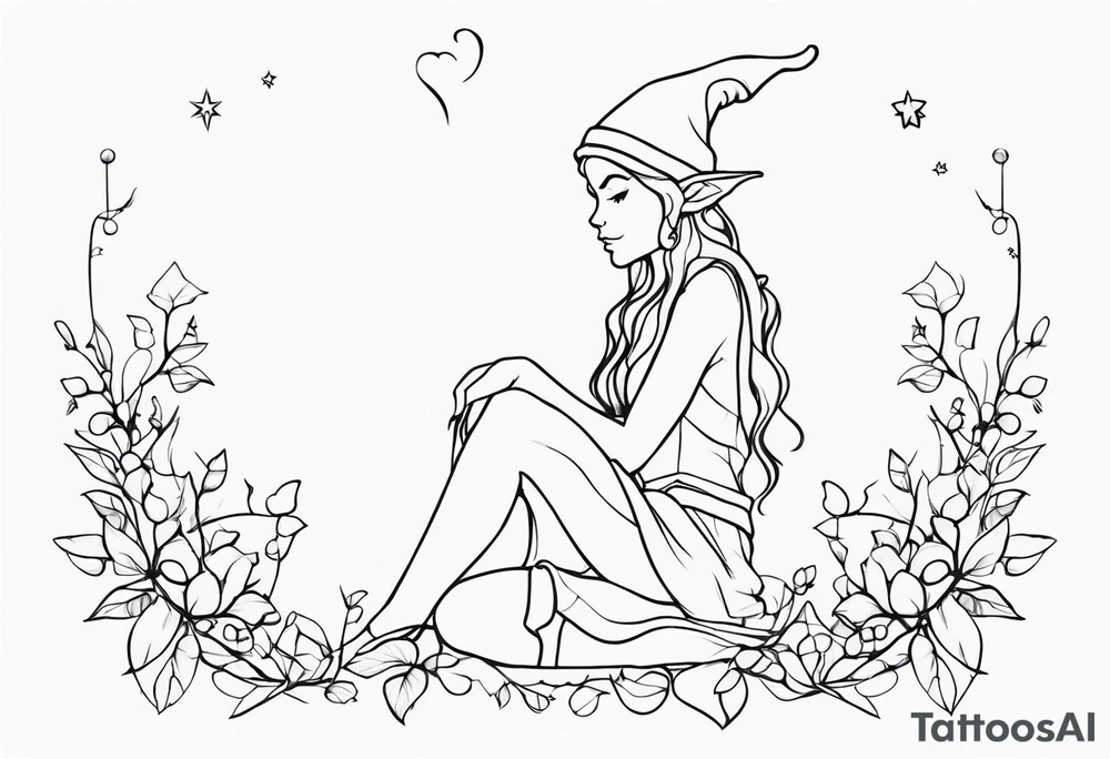 Whimsical Elf tattoo idea