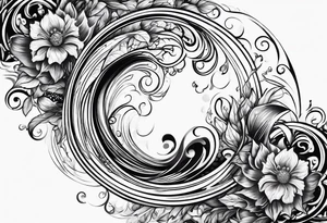 Water and flames tattoo idea