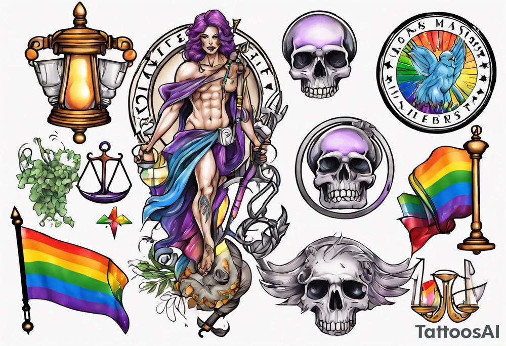 Gay pride Massachusetts libra tattoo idea
