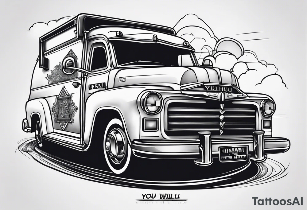 you will never see a uhaul behind a hearse tattoo idea