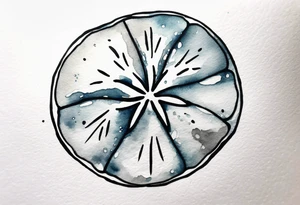 sand dollar 
watercolor
light gray tattoo idea