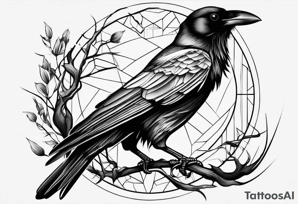 stroke of a crow tattoo idea