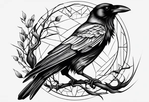 stroke of a crow tattoo idea