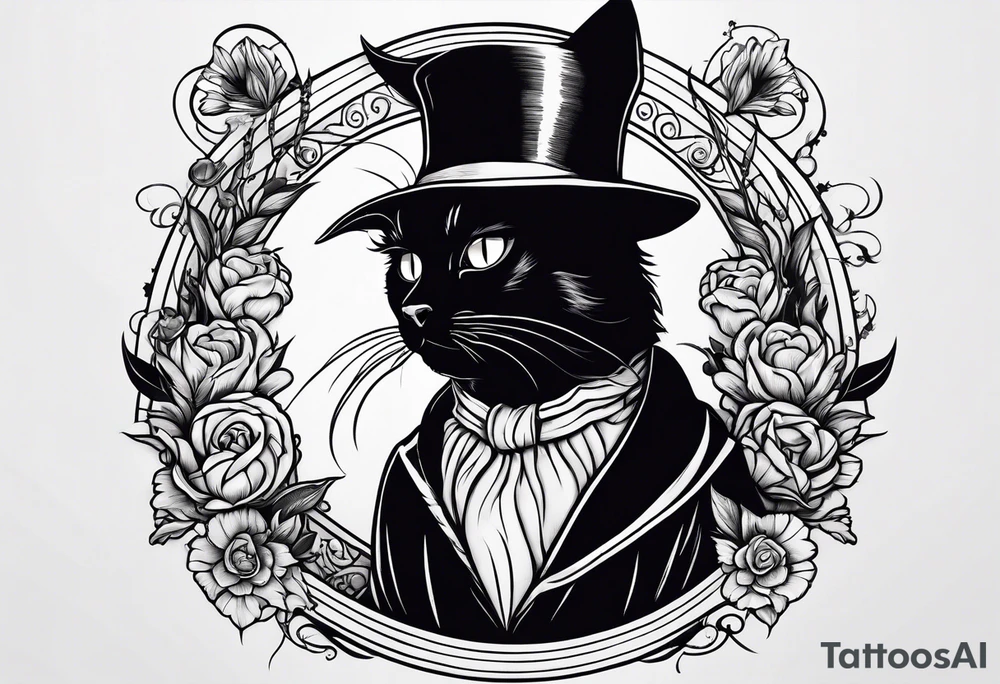 Black cat hocus pocus tattoo idea