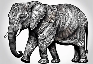 baby elephant tattoo idea