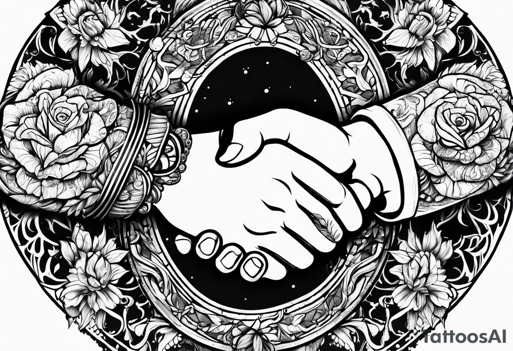 handshake tattoo idea