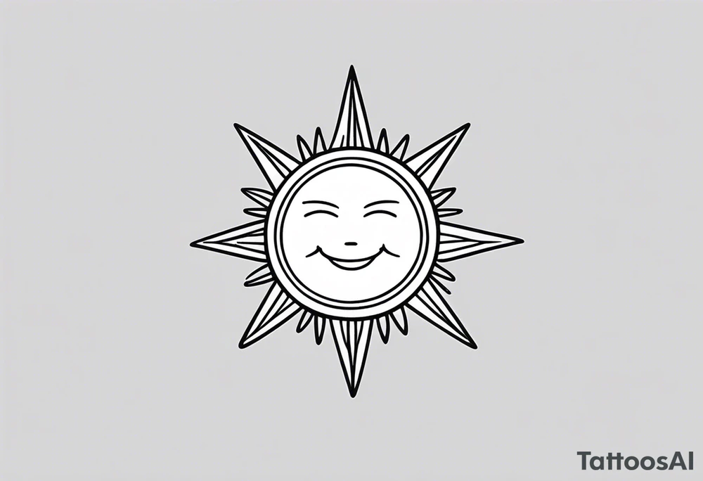 black tiny simple sun. a circle with simple strings. tiny smiley in the sun. thin lines. tattoo idea black tiny simple sun. a circle with simple strings. tiny smiley in the sun. thin lines. tattoo idea