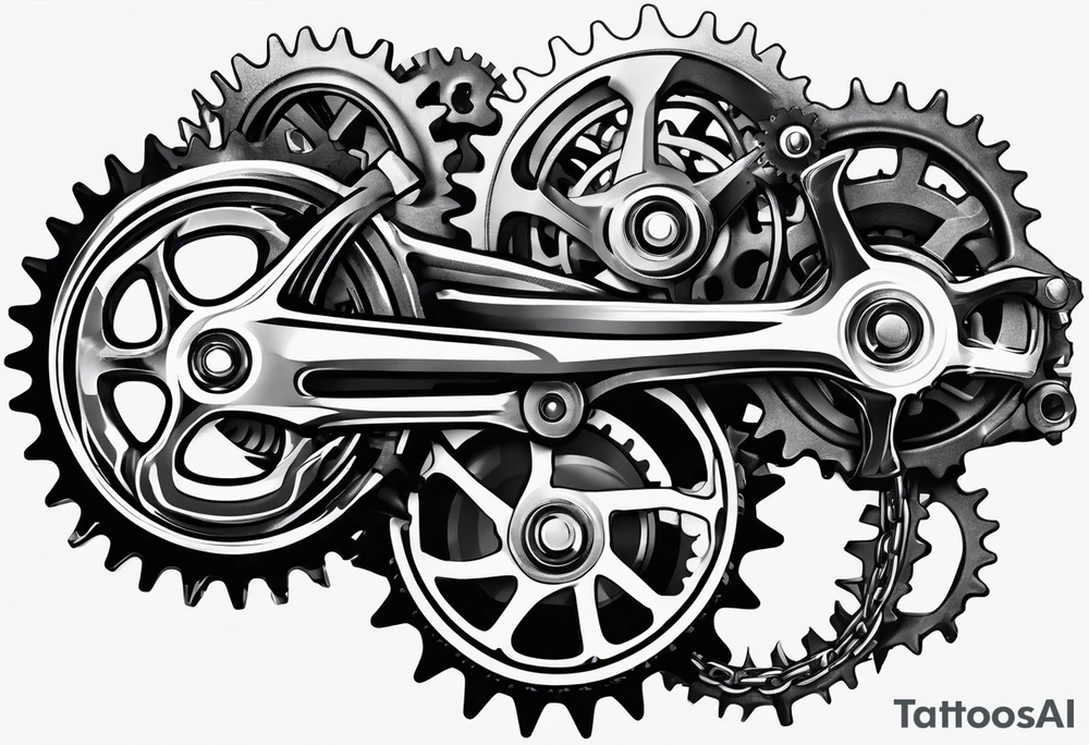 bicycle chain and gears wrist tattoo idea
