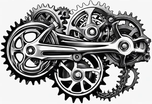 bicycle chain and gears wrist tattoo idea
