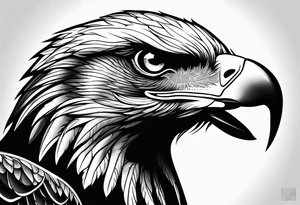 Eagle dark inked tattoo idea