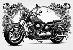 playing cards money motorcycle tattoo idea