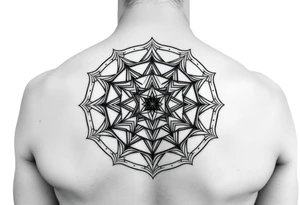 Hexagonal sacred geometry seamless print tattoo idea