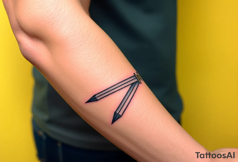 Themis tattoo, bold lines, powerful expression, vivid color, with sword in hand tattoo idea