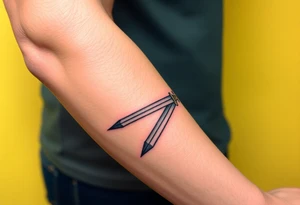 Themis tattoo, bold lines, powerful expression, vivid color, with sword in hand tattoo idea