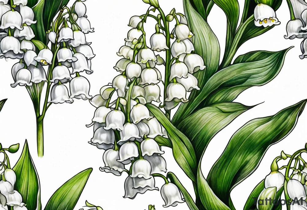 lily of the valley, fox glove tattoo idea