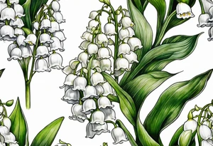 lily of the valley, fox glove tattoo idea