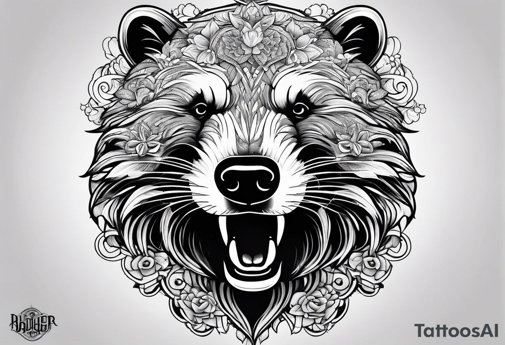 holy badger tattoo idea