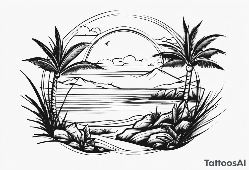 Amicizia estate spiaggia appuntamento tattoo idea