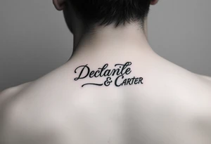 My sons names- Declan and Carter around my ankle tattoo idea
