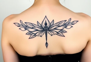 Lotus with dragonfly tattoo idea