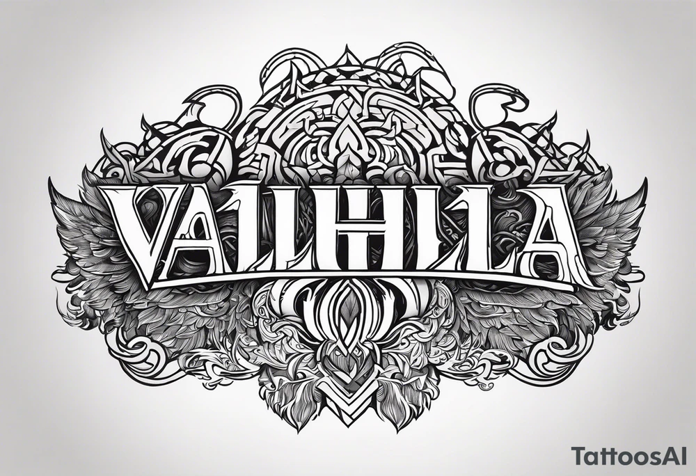 Valhalla viking gods tattoo idea