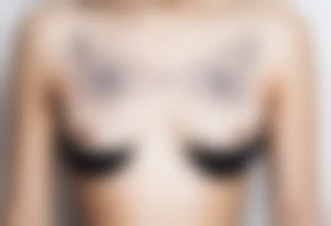 fine line with stars, floral, dots. Sternum tattoo tattoo idea