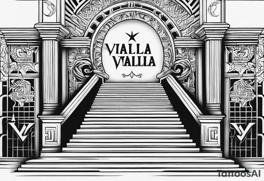 Valhalla stairs tattoo idea