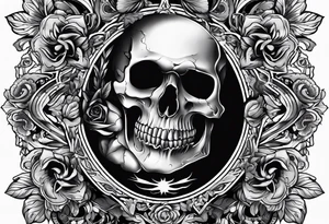 eye with skull tattoo idea