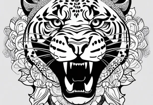 Jaguar running tattoo idea