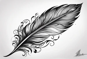 Soaring feather tattoo design tattoo idea