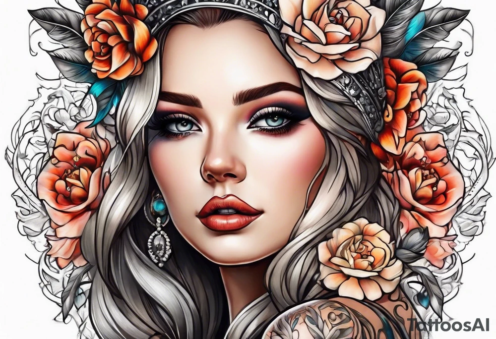 A lady tattoo idea