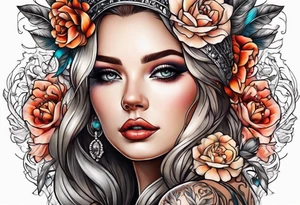 A lady tattoo idea