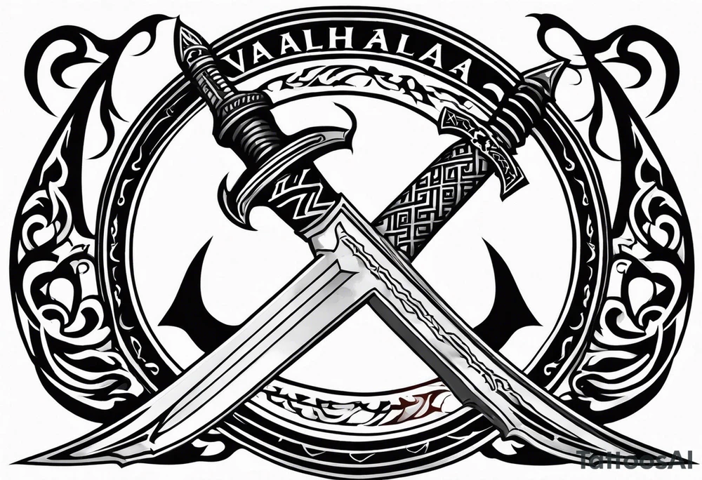 Valhalla 
 sword tattoo idea