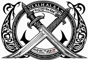 Valhalla 
 sword tattoo idea