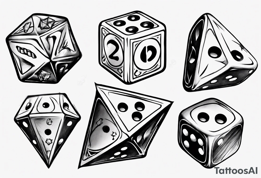 magic dice tattoo idea