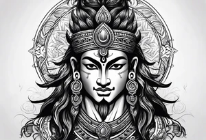 shiva in warrior pose tattoo idea